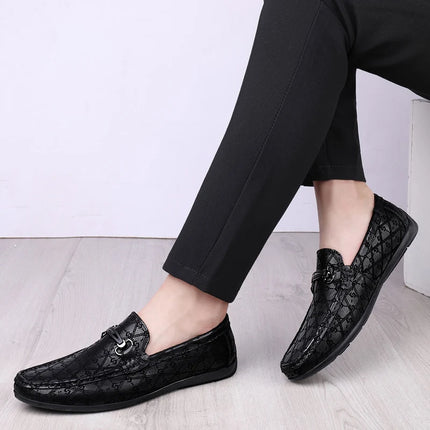 Nuovi Mocassini Neri da Uomo 2026, Scarpe in Pelle di Alta Qualità, Design Elegante, Suola Morbida, Comode Scarpe Casual