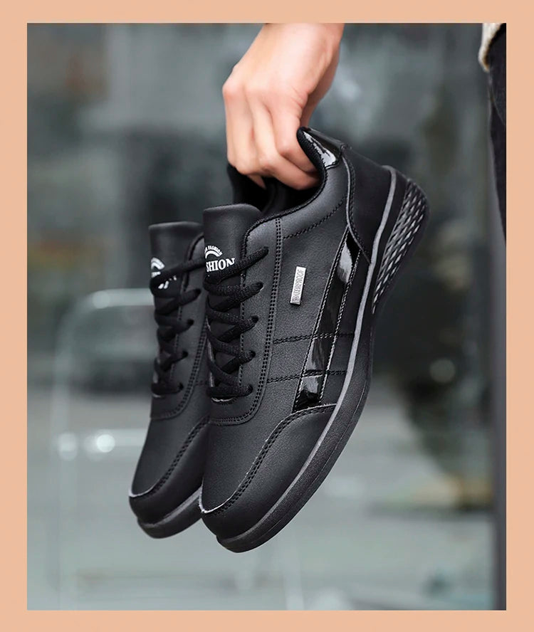 Pu Leather Men Shoes Sneakers Trend Casual Breathable Leisure Male Sneakers Non-Slip Footwear Vulcanized Shoes Tenis Masculino
