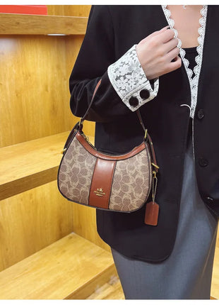 Borsa di lusso da donna 2026 Nuova borsa a tracolla diagonale a spalla singola stampata retrò in PU di alta qualità