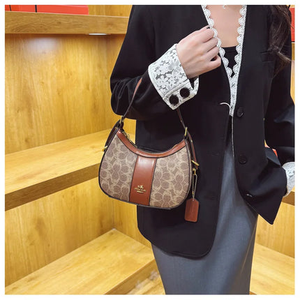 Borsa di lusso da donna 2026 Nuova borsa a tracolla diagonale a spalla singola stampata retrò in PU di alta qualità
