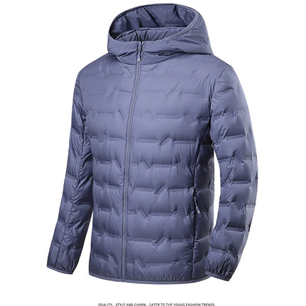 EUMERGX Men's Down Jacket Winter Warm Duck Down Lightweight Padding Jackets Camping Climbing Trekking Graphene Lining Coat