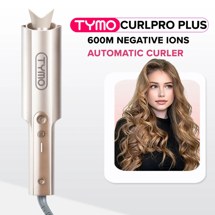 TYMO CURLPRO PLUS Auto Rotating Curling Iron Ceramic Curler, Anti-Scald, Anti-Tangle,32MM,600m Ion, Dual Voltage, for Women