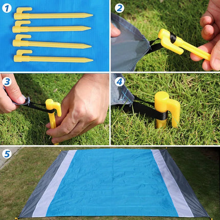 2022 telo mare oversize tappetino senza sabbia spiaggia antivento impermeabile coperte da Picnic tappetino da spiaggia tasca oversize Picnic 4 ancora