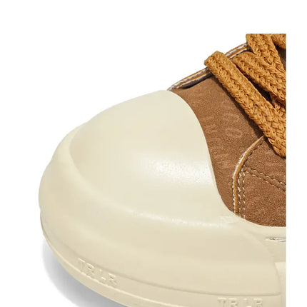 Toe Thick Sole Platform Men Sneakers Lace Up Patchwork Fashion New Trend Casual Trainer Shoes Thick Bottomed All Season