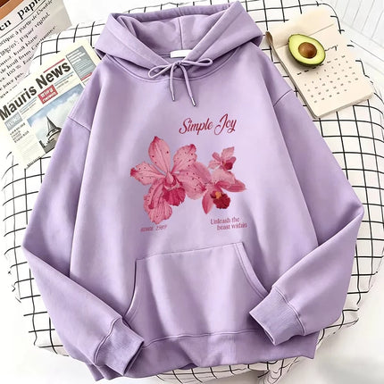 Harajuku Graphic Pullover Flower Design Hooded Sweatshirt Cute Hoody Spring Casual Hoodies Pullover Hooded Daily hoodies