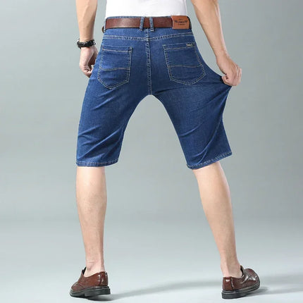 Pantaloncini di jeans da uomo nuovi estivi Moda colore chiaro Casual allentato multi-tasca pantaloni dritti da cinque minuti pantaloncini elastici al ginocchio