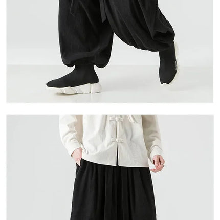 Pantaloni di velluto a coste da uomo autunno inverno pantaloni larghi casual oversize da uomo streetwear moda Harajuku donna pantaloni in vita elastica da uomo
