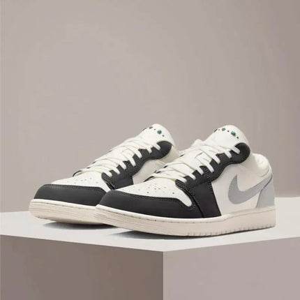 Scarpe da basket Nike Air Jordan 1 Low unisex, ammortizzate, antiscivolo, resistenti e dal design classico IO2242-101 platinumshop