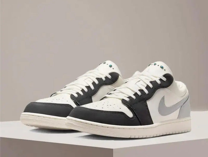 Scarpe da basket Nike Air Jordan 1 Low unisex, ammortizzate, antiscivolo, resistenti e dal design classico IO2242-101 platinumshop