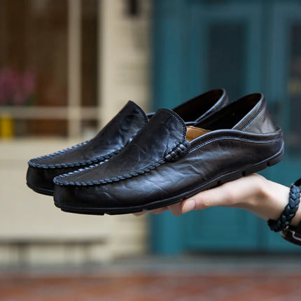 Scarpe da Uomo Casual in Pelle, Mocassini di Design, Slip-on, Scarpe da Barca di Alta Qualità, Chaussure Homme