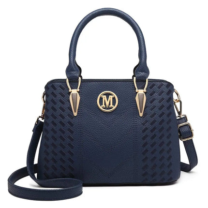 Borsa da donna Miss Lulu, borsa con manico medio modello litchi, borsa a tracolla elegante in maglia di alta qualità