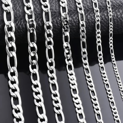 Wholesale 925 Sterling Silver Necklace 2-12mm Width 40-75cm Long Chain Lobster Clasp Men and Women Engagement Jewelry PlatiNum
