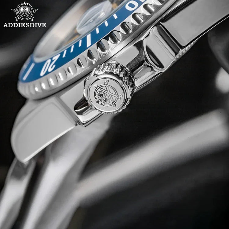 ADDIESDIVE 41mm AD2054 Men's Watch Diving Japanese Quartz Movement 200m Waterproof 316L Stainless Steel Ceramic Bezel Luminous