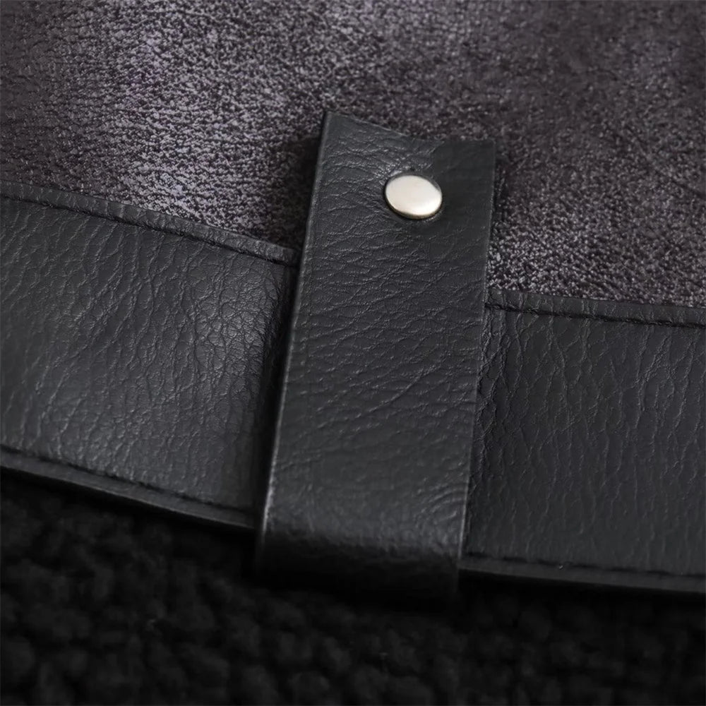 2025 Autumn New Women's European and American Style Loose Fashion with Belt Double sided Collar Jacket Coat