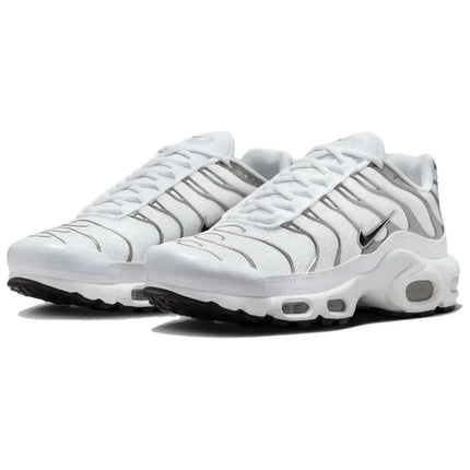 Nike Air Max Plus TN White Silver Women Retro Air Cushion Breathable Comfortable Running Shoes Trainers HJ9743-100