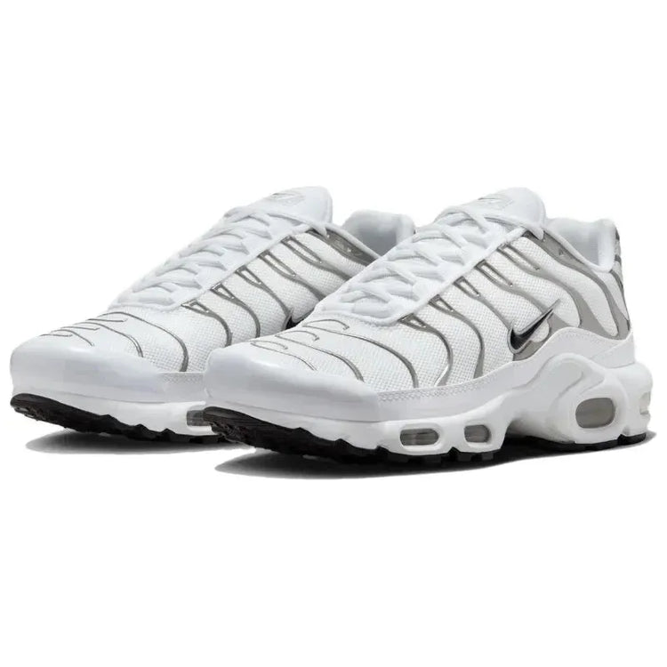 Nike Air Max Plus TN White Silver Women Retro Air Cushion Breathable Comfortable Running Shoes Trainers HJ9743-100