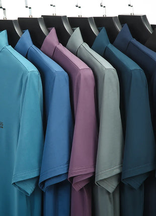 BROWON 2025 Été 2025 Tendances Polo T-shirt homme Manches courtes Anti-rides Col rabattu Mince Cool Business Tee Shirt Homme