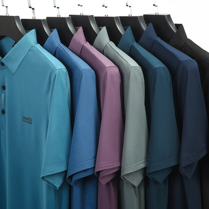 BROWON 2025 Summer 2025 Trends Polo Shirt Men's Short Sleeve Wrinkle-Resistant Turn-Down Collar Slim Cool Business Tee Shirt Homme