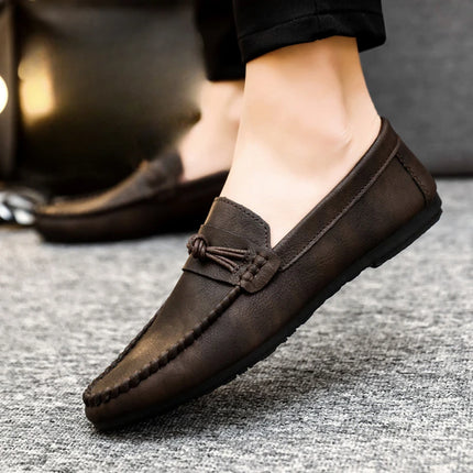 Mocassini da Uomo Slip-on Classici in Pelle, Scarpe Casual da Uomo, Calzature Piatte