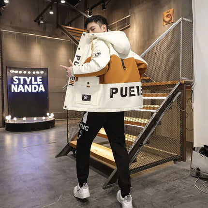 Fashion Two Piece Men's Sets Spring Autumn Youth Street Wear Hooded Jacket & Pant Suit Outdoor Coat & Jogger Tracksuits Clothing