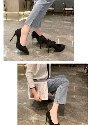 Donne Nuovi Sandali Con Tacco Medio Nero 6-8-10 cm A Punta Tacco Sottile Baotou Banchetto Scarpe Con Tacco Alto Scarpe Da Donna Tacones Mujer