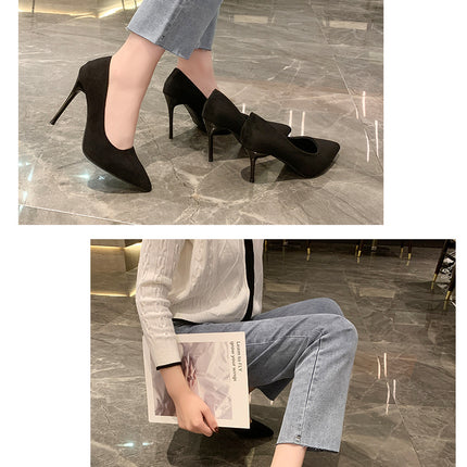 Donne Nuovi Sandali Con Tacco Medio Nero 6-8-10 cm A Punta Tacco Sottile Baotou Banchetto Scarpe Con Tacco Alto Scarpe Da Donna Tacones Mujer