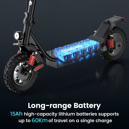 IScooter i10Pro Scooter elettrico da 10 pollici 800W 15Ah Scooter 45 km/h monopattino elettrico 60KM gamma potenti Scooter con APP