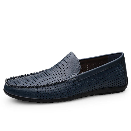 Mocassini Casual da Uomo in Vera Pelle, Scarpe Eleganti da Cerimonia, Mocassini Comodi per il Tempo Libero, Scarpe da Guida da Uomo, Slip-On Senza Lacci, Taglie Grandi
