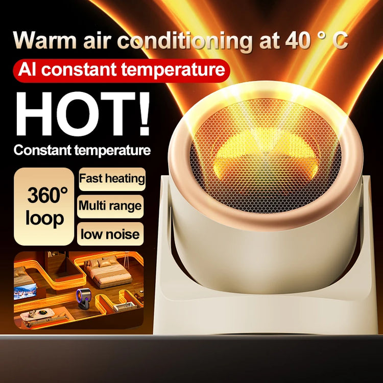 Desktop Heater Dormitory Mini Quick Heating Silent Energy Efficient Household Hot Air Blower Appliances Room Warmer For Office ﻿