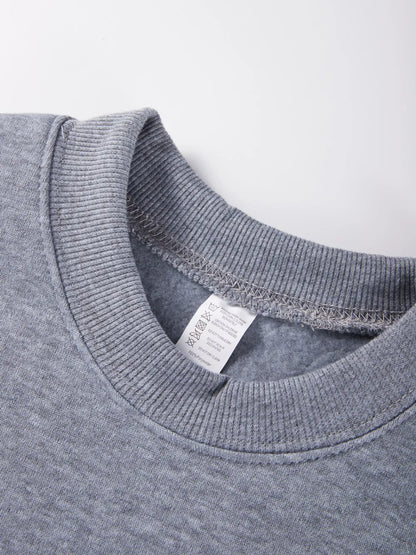 Little Bear Drinking Milk Tea Printed Women Pullover O-Neck Loose Streetwear Casual Autumn Clothes Fleece All-Match Sweatshirt