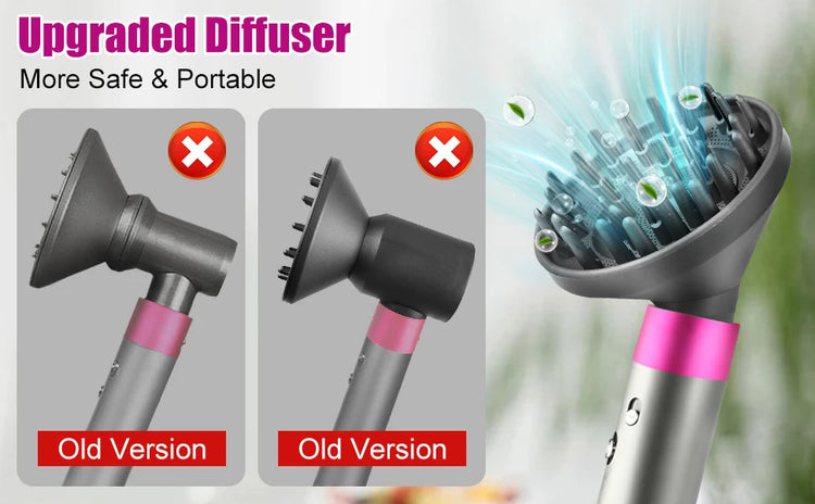 Diffuser Attachment for Dyson Two Airflow Dome Diffuser Modes for Airwrap Hs05 Hs03 Hs01 Hair Diffuser for Hair Drying