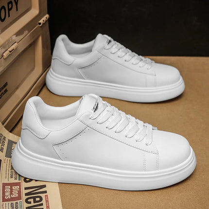 Leather Men Shoes Sneakers Trend Casual Shoe Breathable Leisure Male Sneakers Non-slip Footwear Men Vulcanized Shoes2026