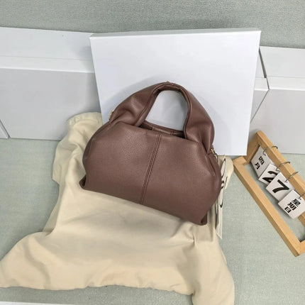 Grande borsa tote da donna in pelle morbida, con manici integrati, borsa capiente per shopping e lavoro