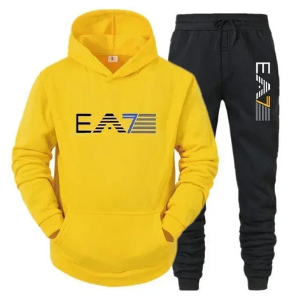 Autumn and winter men's sports suit, outerwear+two-piece pants, fashionable, comfortable and casual, outdoor new style PlatiNum