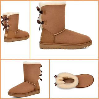 2026 Winter Women Snow Boots Super Mini Classics Real Sheepskin Wool Warm Low-cut Fur Shoes Slippers Man Short Boot Size 35-44