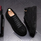 Luxury Fashion New Designer Charm Men's Lace Up Rhinestone Platform Causal Shoes Male All Match Sport Walking Runner Sneakers