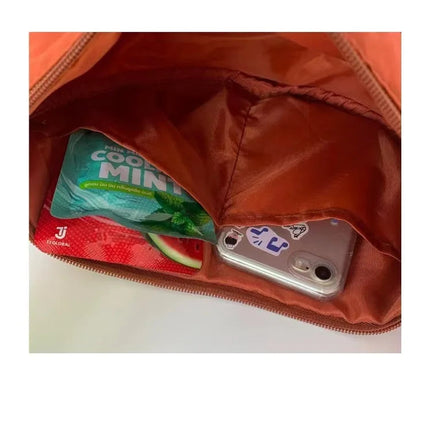 Simple Design Women's Messenger Bag Fashion Ladies Nylon Hobos Small Shoulder Bags Vintage Female Girls Purse Cloth Handbags PlatiNum