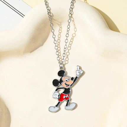 Gioielli Disney minimalisti - Collana con ciondoli smaltati di Topolino da indossare ogni giorno PlatiNum