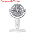 Ventilatore a Turbina Elettrica da Pavimento, Ventilatore a Cinque Velocità Regolabili, Altezza Regolabile, Ricaricabile
