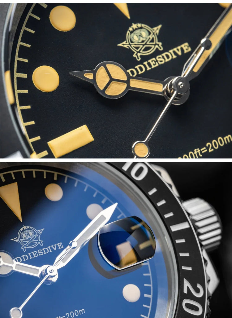 ADDIESDIVE 41mm AD2054 Men's Watch Diving Japanese Quartz Movement 200m Waterproof 316L Stainless Steel Ceramic Bezel Luminous