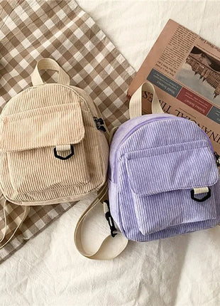 Mini Backpack Square Bag Korean Version Fashionable Sweet Shoulder Bag Female's Schoolbag Stylish  Simple Crossbody Bag Casual PlatiNum
