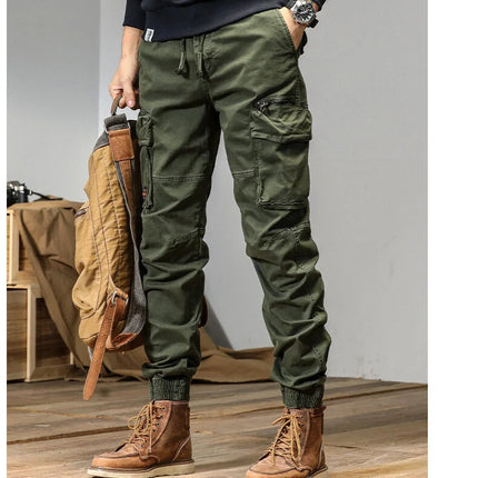 CAAYU Joggers Cargo Pants Men Casual Y2k MultiPocket Male Trousers Sweatpants Streetwear Techwear Tactical Track Black Pants Men