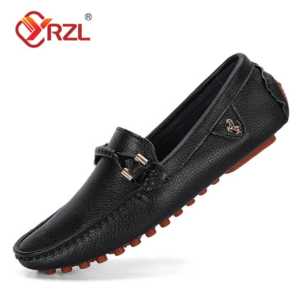 YRZL Mocassini da uomo Scarpe in pelle fatte a mano Scarpe da guida casual Scarpe slip-on Mocassini comodi di lusso Scarpe da uomo Taglie forti 37-48