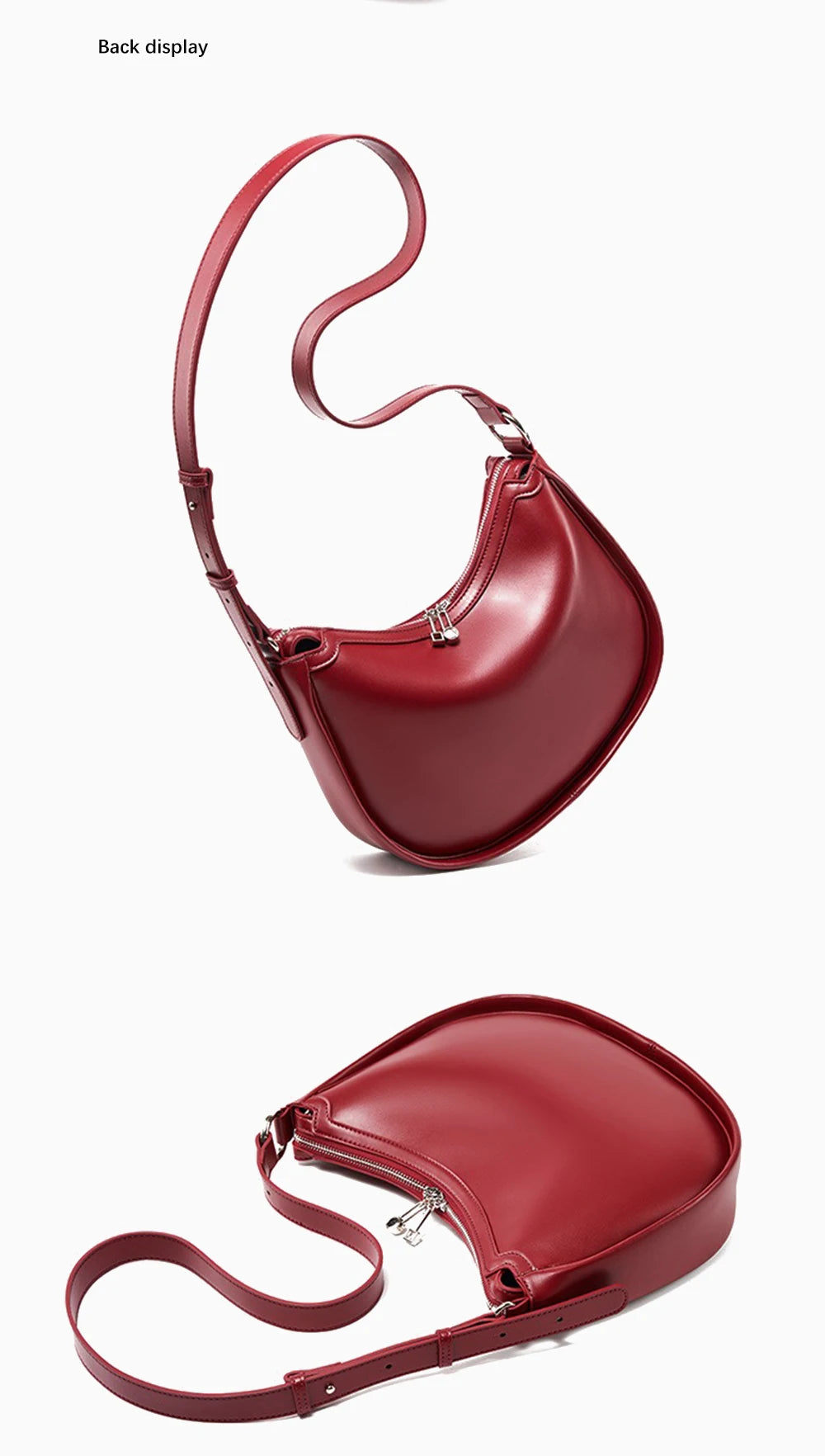 Zency Borsa da donna in vera pelle premium Borsa hobo di lusso Borsa a tracolla moda di grande capacità per moglie amante ragazza regalo Sac