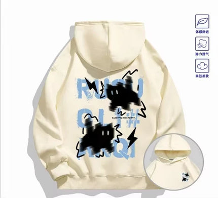 2026 Trendy _Haze Blue_ Cat Hoodie - Both Men's and Women's Spring_Autumn Multi-Purpose Coat - Cool Fashion Item