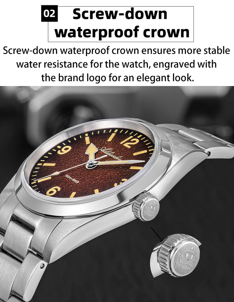 ADDIESDIVE Watches Men New 36mm Sapphire Quartz Wristwatch Japan 2035 Movement AR Coating BGW9 Luminous 100m Waterproof AD2544