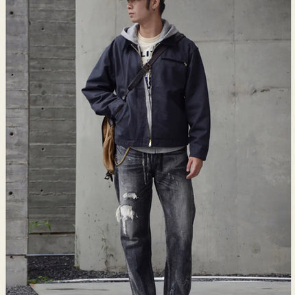 Classic Detroit Jacket J01 American Vintage Workwear Spring/Fall 100% Cotton Canvas Jacket J97 Loose-Fit Lightweight Coat