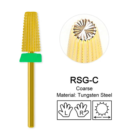 Carbide Large Cone Nail Drill Bits Electric Milling Cutter For Gel Polish Removal Grinding DIY Home Salon Manicure Pedicure Nail Art Accessories Supplies