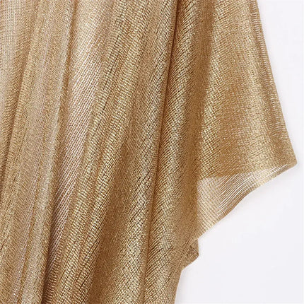 Nappa Oro Bikini Cover Up Abito da spiaggia sexy Tuniche per le donne Beachwear Nuova estate Vedere attraverso il costume da bagno Cover-up Caftano platinumshop