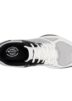 FitVille Scarpe da pickleball larghe da uomo Scarpe da tennis Scarpe da tennis da cancha intera con supporto per l'arco plantare Scarpe sportive leggere antiscivolo